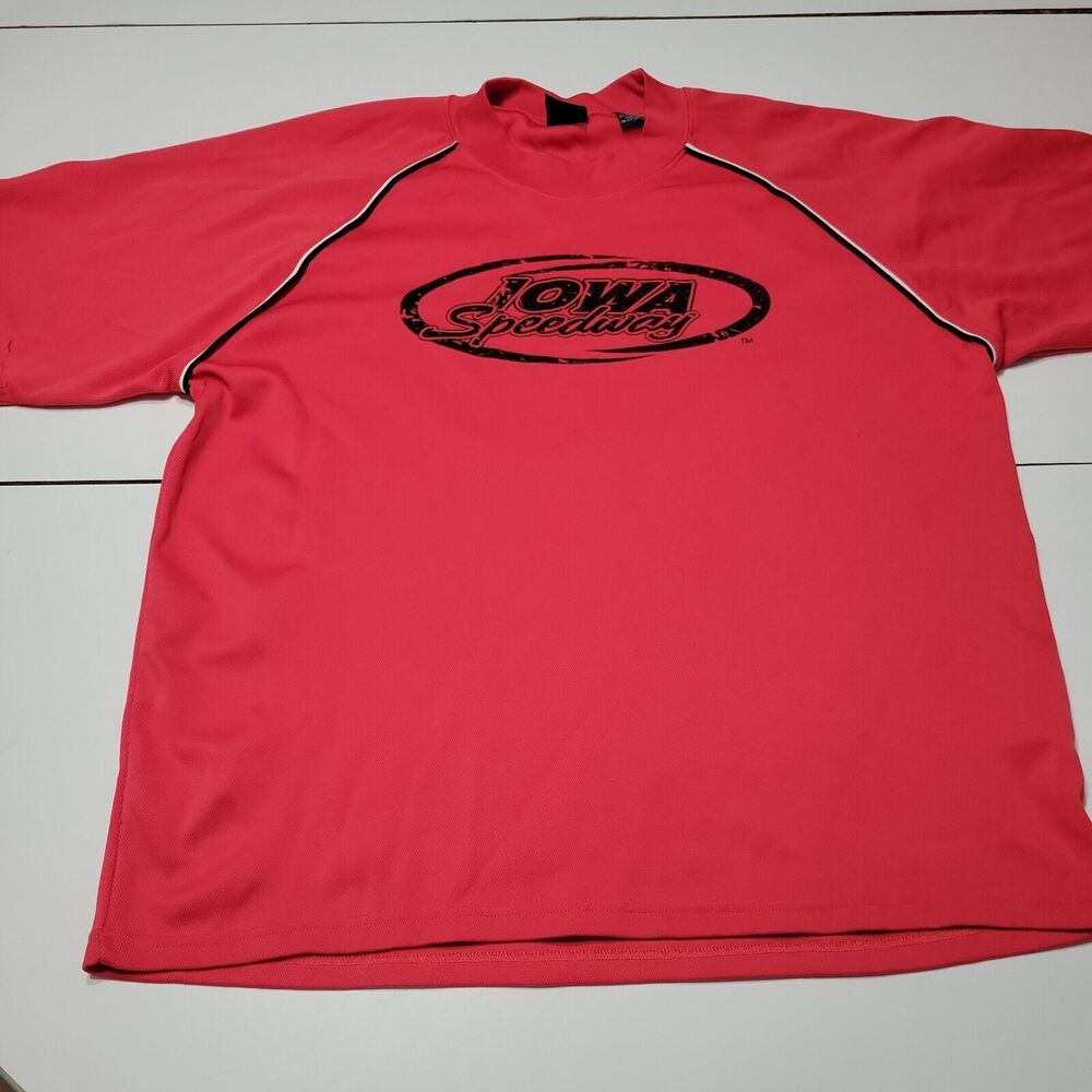 Page & Tuttle Racing Men Large T-Shirt Red Speedway High Performance Tee Wicking